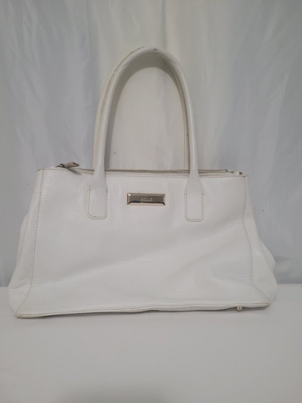 DKNY Vintage Genuine White Leather Tote